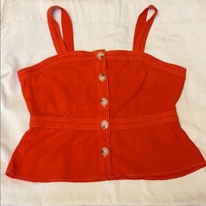 Harper Heritage Cropped Button Blouse